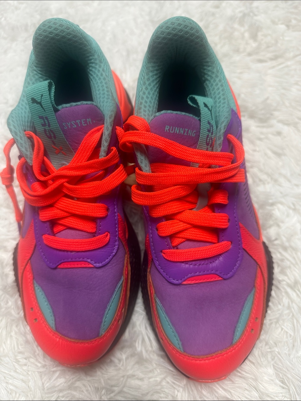 Puma Kids Purple, Teal & Coral Running Sneakers